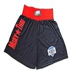 Punch Silk Shorts Muay Thai Unissex Preto Vermelho GG