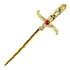 Punhal Adaga Metal Banhado No Dourado Stras Colorido 19 Cm