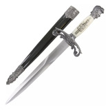 Punhal Cavalaria Cruzada Medieval   Adaga   Espada Branco
