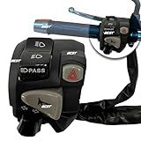 Punho Nc 750 Com Pisca Alerta Lampejador Com Plugs Para Cg 160 Titan Fan Start