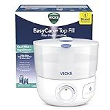 PUR Vicks EasyCare Umidificador De Névoa Fria Sem Filtro Sala Pequena Para Vapores De 2 Maneiras Funciona Com Vicks VapoPads E VapoSteam Branco