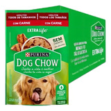 Purina Dog Chow Ração Cães Adultos Sabor Carne 15 Unidades En Sachê 100g