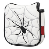 Putter Cover Spider Com Padrão Bordado Branco À Prova De Águ