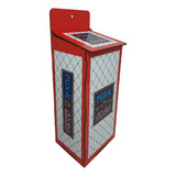 Puxa Saco Guarda Sacola Organizador Dispenser Mdf Madeira Cor Vermelho E Branco Florido