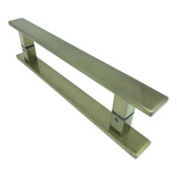 Puxador Aço Inox Porta Pivotante Antique Ouro Velho 60cm