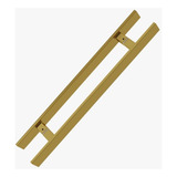 Puxador Alça Porta Vidro Madeira Pivotante Dourado Gold Duplo Inox Italy Df 926 100 Cms