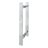 Puxador Aluminio Duplo Chato Porta Pivotante Chato 40 Cm