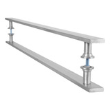 Puxador Barra Chata Inox Escovado Para Porta Madeira 30 Cm