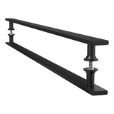 Puxador Barra Chata Inox Preto Para Porta De Madeira 70 Cm