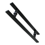 Puxador Barra Chata Preto 60cm De Porta Madeira vidro