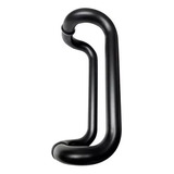 Puxador C Redondo Porta Deslocado 30cm Inox Preto Fosco