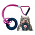 Puxador Cabo De Guerra Com Pneu Forte Para Cachorro Grande Cor Rosa   Pneu 15 Cm
