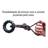 Puxador Cabo De Guerra Pneu Rottweiler Pitbull Destruidores