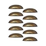 Puxador Colonial Bronze Cristaleira Porta Gaveta Concha 15 Unidades Ouro Velho
