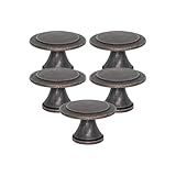 Puxador Colonial Ponto Furo Único Gaveta Armário Retrô Conjunto De 5 -Bronze Envelhecido-