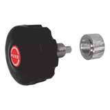 Puxador Com Trava Ptt 8x16mm Com Mola Com Porca Preto