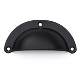 Puxador Concha Colonial Armario Moveis Preto Kit 11 Pçs