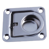 Puxador De Embutir 4 Furos Com Alça Circular Em Inox 38x44mm