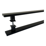 Puxador De Porta Reto Flat 1m Aço Inox Preto Fosco Decorplace