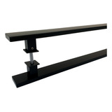 Puxador De Porta Reto Flat 1m Aço Inox Preto Fosco Decorplace