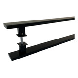 Puxador De Porta Reto Flat Black 80cm Aço Inox Preto Fosco