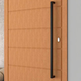 Puxador De Porta U 1 Metro Aço Inox 304 Para Madeira Vidro Cor Preto Acabamento Fosco Brinovar