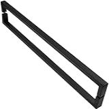 Puxador De Porta U Luxo 1 Metro Madeira Vidro Aço Inox 304 Pivotante Diversas Cores Brinovar PRETO