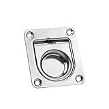 Puxador De Tampa Em Aço Inox Para Barcos E Veleiros 65 X 55 Mm