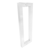 Puxador Duplo Aço Inox Retangular 20x20 30cm Branco