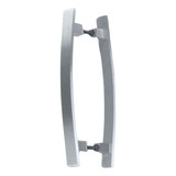Puxador Duplo Alumínio Barra Chata Curvo 100cm Porta Pivotante Madeira vidro