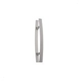 Puxador Duplo Alumínio Barra Chata Curvo 40cm Porta Pivotante Madeira vidro