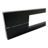 Puxador Duplo Porta Pivotante Em Aço Inox Twin 60cm Preto