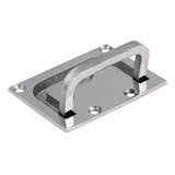 Puxador Em Aço Inox Modelo Sorriso 4 Furos Barcos Lanchas Puxador Retangular Sofisticado Ideal Para Guarda Roupas Armarios Portas Escotilhas Tampas Gavetas Cômodas Seavix