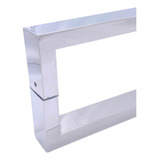 Puxador Em U 40cm Polido Aço Inox 304 Perfil 40x20mm Reforty