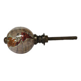 Puxador Globo Planeta Detalhes Marrom Em Resina 3 X 3 8 Cm