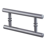 Puxador H De Alumínio Tam 30cm E Furação De 20cm Entre Furo