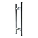 Puxador H De Inox Para Porta De Aluminio Madeira Vidro 45cm