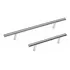 Puxador Haste Inox Escovado 02 Peças 256mm + 04 Peças 128mm