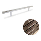 Puxador Haste Quadrado Polido 128 Mm 20 Cm 2 Un Renna Cor Inox Polido Liso