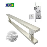 Puxador Inox 1 Metro Fechadura Rolete