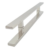 Puxador Inox Chato 50 Cm Barra Larga Top Polido Quadrado