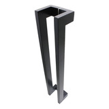 Puxador Inox Deslocado Para Porta 100cm Par 40x20mm Preto