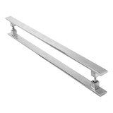 Puxador Inox Escovado Para Porta Pivotante Madeira 70cm