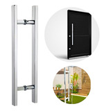 Puxador Inox Para Porta De Madeira vidro 60cm 40cm Entre Os Furos Duplo Pivotante Bruen