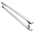 Puxador Inox Para Porta Pivotante 1 Metro Madeira Vidro Cor Alto Brilho