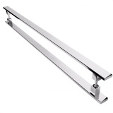 Puxador Inox Para Porta Pivotante 80 Cm Madeira Vidro