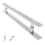 Puxador Inox Polido Porta Pivotante Pé Redondo 60cm 40x10