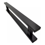 Puxador Inox Porta Madeira E Vidro Preto 50cm