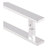 Puxador Inox Porta Pivotante Duplo 1 Metro Modelo Flat Cor Polido Brilhante Decorplace Flat Inox 1 Metro