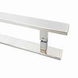 Puxador Inox Porta Pivotante Duplo 50cm Modelo Flat Cor-Polido